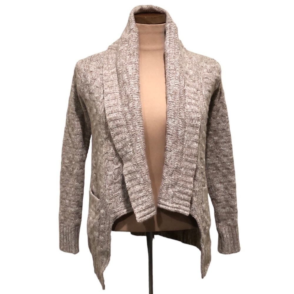 Artizia Talula Cardigan Sweater Size Small Marled Tan Cream